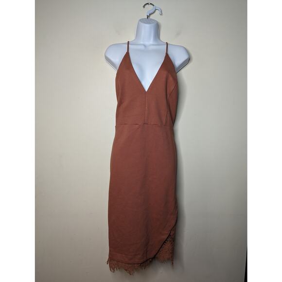 NWT ASTR the Label Coral Cedar Peeking Lace Bodycon Dress - Picture 3 of 11